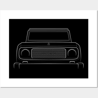 International Harvester Scout 800 - front stencil, white Posters and Art